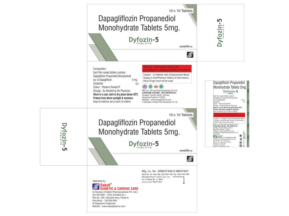 DYFOZIN 5 -  Diabetic & Cardiac Care | Daksh Pharmaceuticals Private Limited