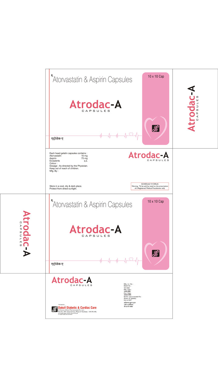ATRODAC-A* -  Diabetic & Cardiac Care | Daksh Pharmaceuticals Private Limited