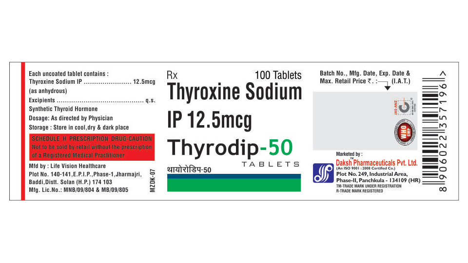 THYRODIP 50 -  Diabetic & Cardiac Care | Daksh Pharmaceuticals Private Limited