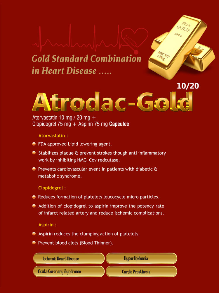 ATRODAC GOLD 10 -  Diabetic & Cardiac Care | Daksh Pharmaceuticals Private Limited