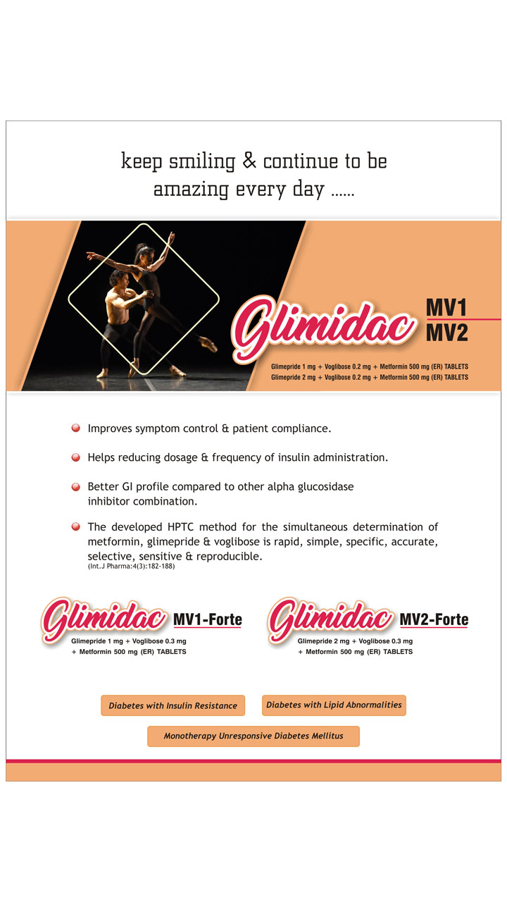 GLIMIDAC  MV 1 FORTE -  Diabetic & Cardiac Care | Daksh Pharmaceuticals Private Limited